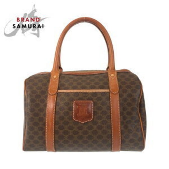 Celine Handbag Bag Leather Brown Boston Macadam - Picture 1 of 9